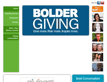 Tablet Screenshot of boldergiving.org